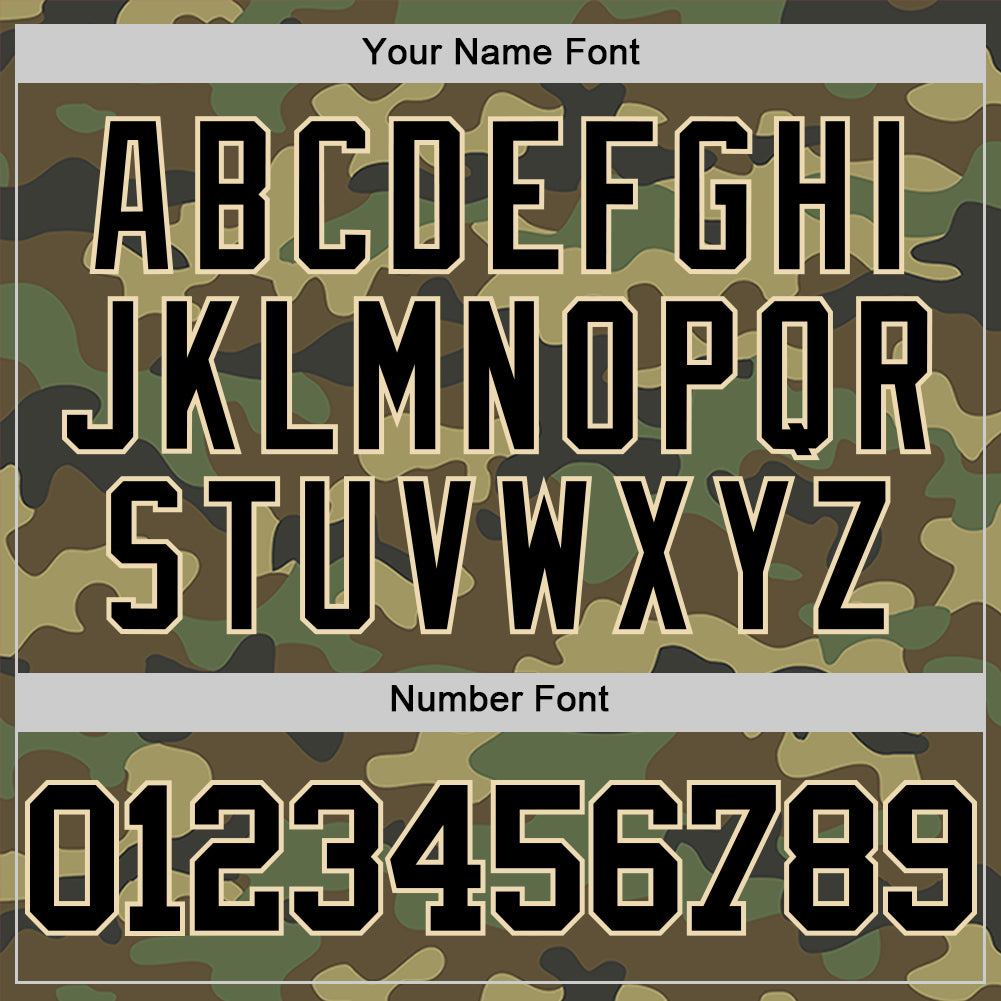 Custom Camo Black-Cream Authentic Salute To Service Basketball Jersey