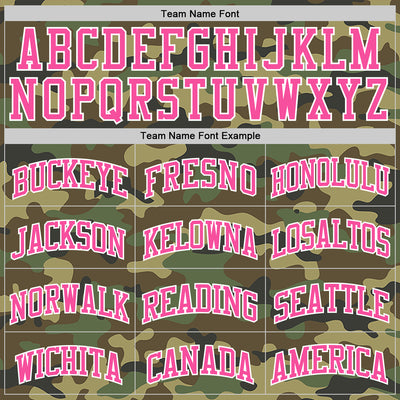Custom Camo Pink-White Authentic Salute To Service Basketball Jersey
