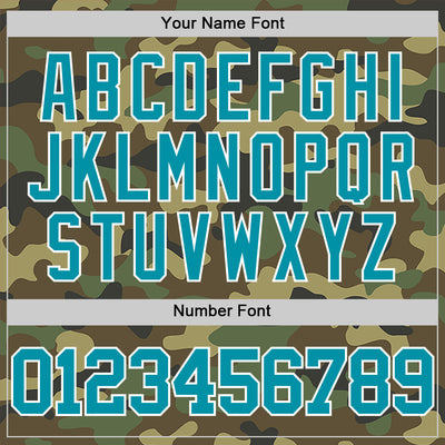 Custom Camo Teal-White Authentic Salute To Service Basketball Jersey