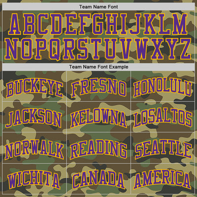 Custom Camo Purple-Gold Authentic Salute To Service Basketball Jersey