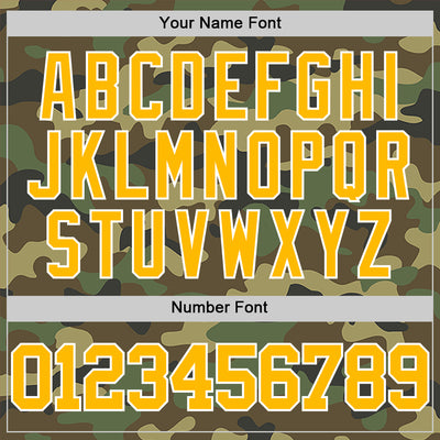 Custom Camo Gold-White Authentic Salute To Service Basketball Jersey