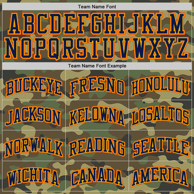 Custom Camo Navy Gold-Orange Authentic Salute To Service Basketball Jersey