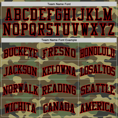 Custom Camo Black-Red Authentic Salute To Service Basketball Jersey