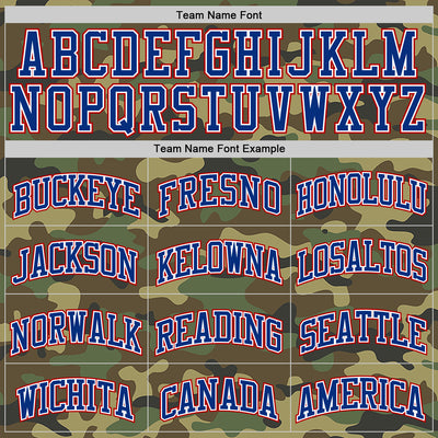 Custom Camo Royal White-Red Authentic Salute To Service Basketball Jersey