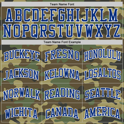 Custom Camo Royal-White Authentic Salute To Service Basketball Jersey