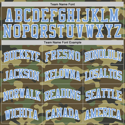 Custom Camo Light Blue-White Authentic Salute To Service Basketball Jersey