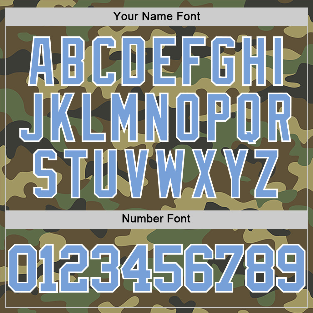 Custom Camo Light Blue-White Authentic Salute To Service Basketball Jersey