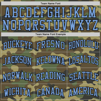 Custom Camo Light Blue Black-White Authentic Salute To Service Basketball Jersey