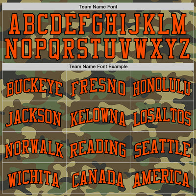 Custom Camo Orange-Black Authentic Salute To Service Basketball Jersey
