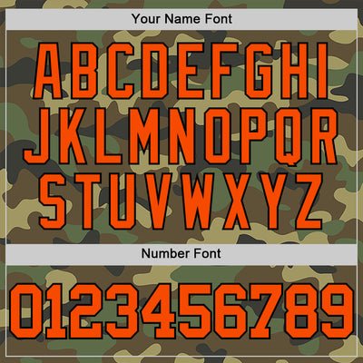 Custom Camo Orange-Black Authentic Salute To Service Basketball Jersey