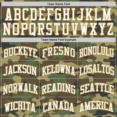 Custom Camo White-Old Gold Authentic Salute To Service Basketball Jersey