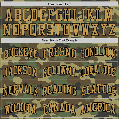 Custom Camo Old Gold-Black Authentic Salute To Service Basketball Jersey