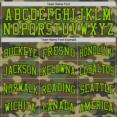 Custom Camo Neon Green-Black Authentic Salute To Service Basketball Jersey