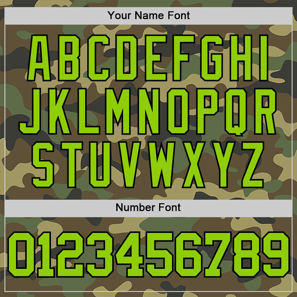 Custom Camo Neon Green-Black Authentic Salute To Service Basketball Jersey