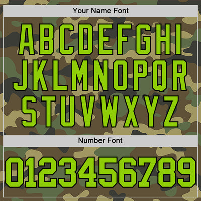 Custom Camo Neon Green-Black Authentic Salute To Service Basketball Jersey