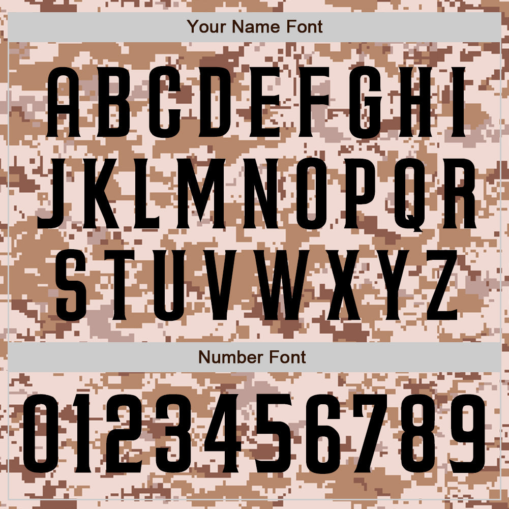 Custom Camo Black Authentic Salute To Service Baseball Jersey