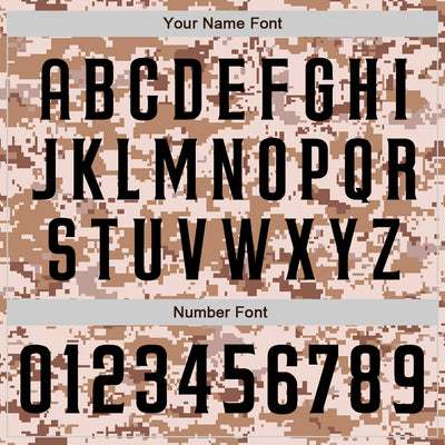 Custom Camo Black Authentic Salute To Service Baseball Jersey