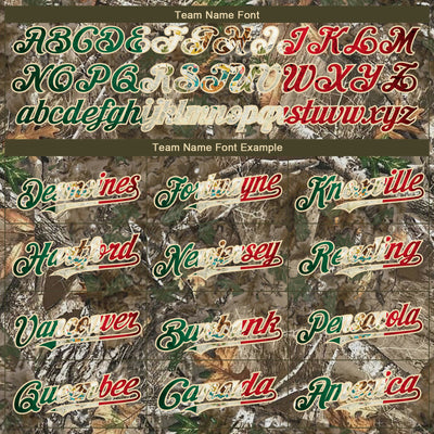 Custom Camo Vintage Mexican Flag-Cream 3D Woodland Camo Authentic Salute To Service Baseball Jersey