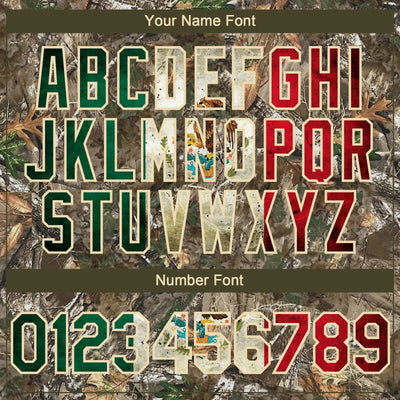 Custom Camo Vintage Mexican Flag-Cream 3D Woodland Camo Authentic Salute To Service Baseball Jersey