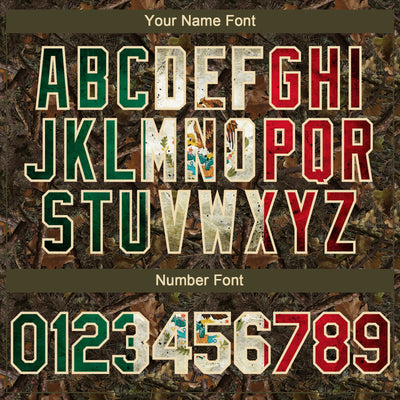 Custom Camo Vintage Mexican Flag-Cream 3D Woodland Camo Authentic Salute To Service Baseball Jersey