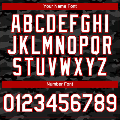 Custom Camo White-Red 3D American Flag  Authentic Salute To Service Baseball Jersey