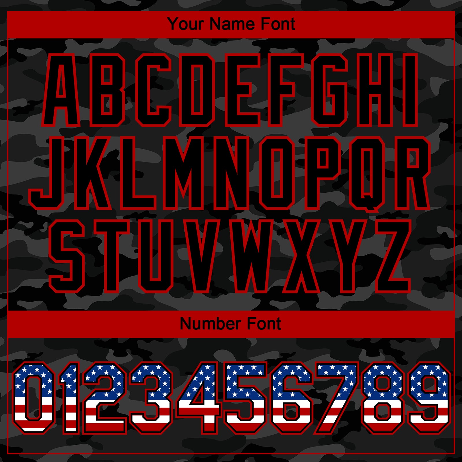 Custom Camo USA Flag Black-Red 3D Authentic Salute To Service Baseball Jersey