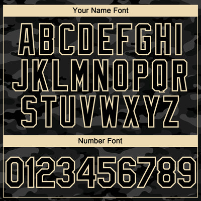 Custom Camo Black-Cream 3D American Flag Authentic Salute To Service Baseball Jersey