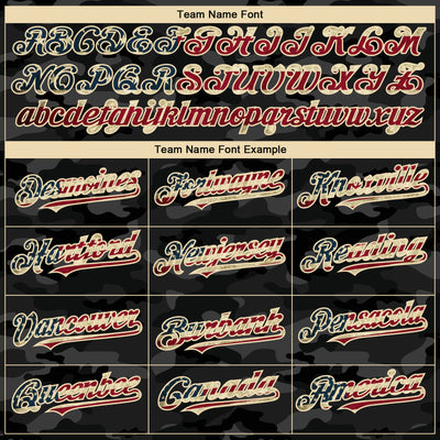 Custom Camo Vintage USA Flag-Cream 3D Authentic Salute To Service Baseball Jersey