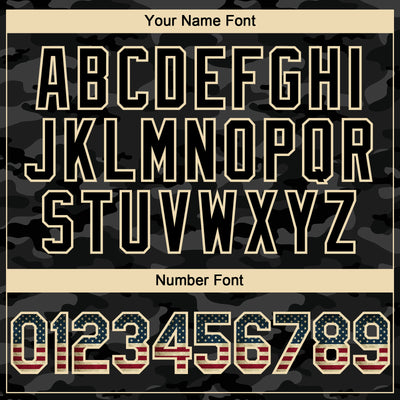 Custom Camo Vintage USA Flag-Cream 3D Authentic Salute To Service Baseball Jersey