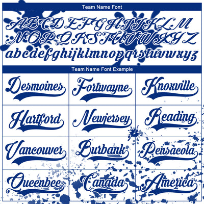 Custom Camo Royal-White Splash Hockey Lace Neck Jersey