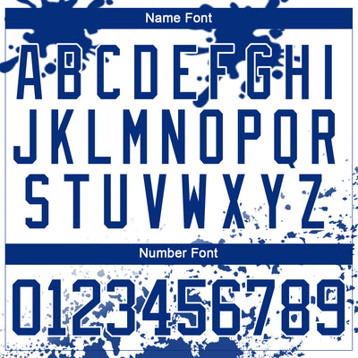 Custom Camo Royal-White Splash Hockey Lace Neck Jersey