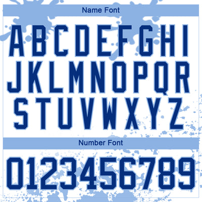 Custom Camo Royal Light Blue-White Splash Hockey Lace Neck Jersey