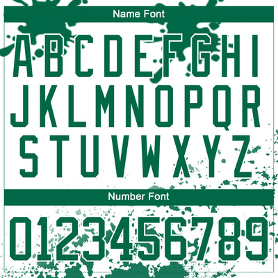 Custom Camo Kelly Green Black-White Splash Hockey Lace Neck Jersey