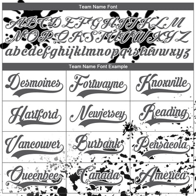 Custom Camo Steel Gray Black-White Splash Hockey Lace Neck Jersey