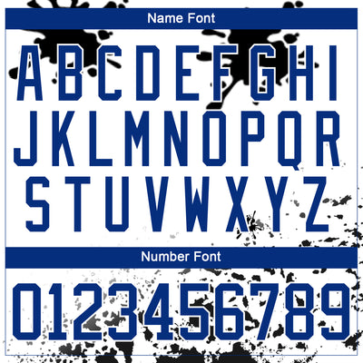 Custom Camo Royal Black-White Splash Hockey Lace Neck Jersey