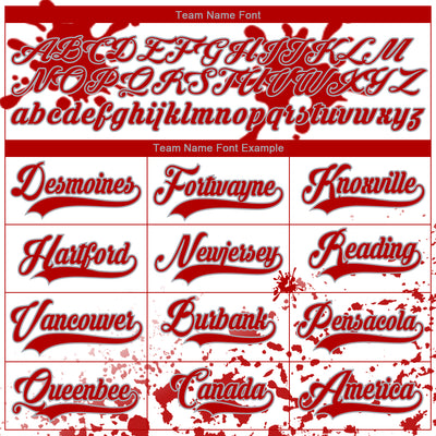 Custom Camo Red Black Gray-White Splash Hockey Lace Neck Jersey