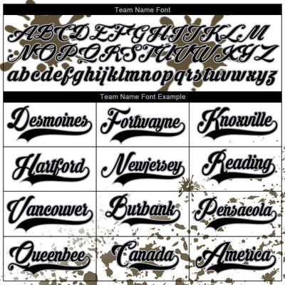 Custom Camo Black Olive Gray-White Splash Hockey Lace Neck Jersey