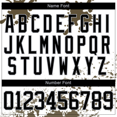 Custom Camo Black Olive Gray-White Splash Hockey Lace Neck Jersey