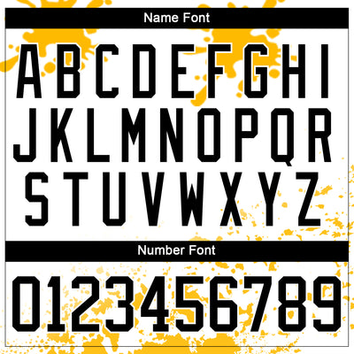 Custom Camo Black Gold-White Splash Hockey Lace Neck Jersey