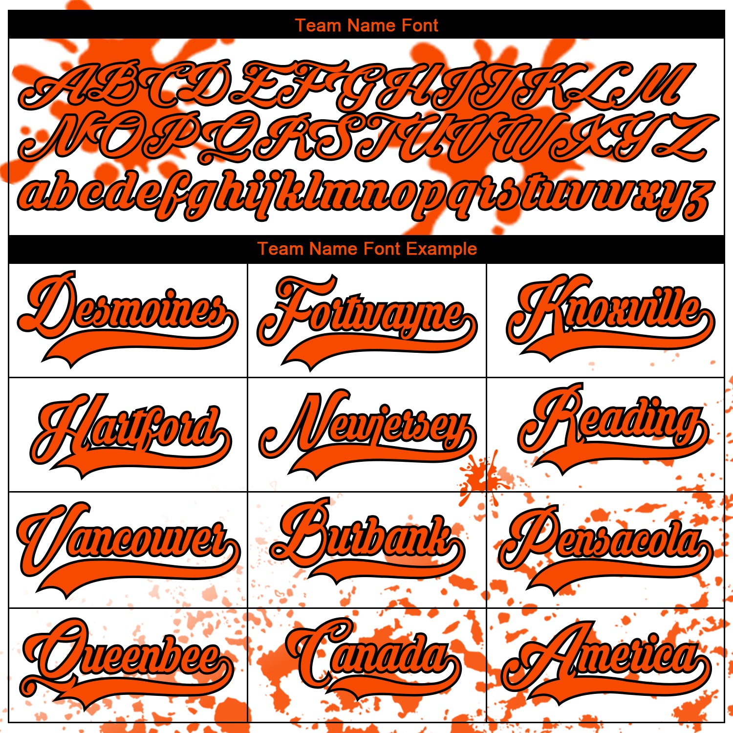 Custom Camo Orange Black-White Splash Hockey Lace Neck Jersey