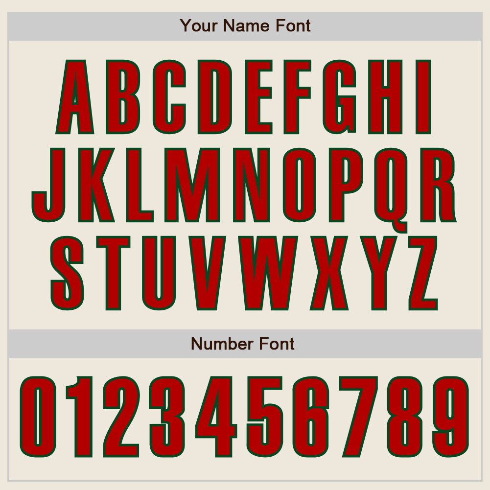 Custom Cream Red-Green Authentic Baseball Jersey