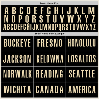 Custom Cream Black-Gold Authentic Baseball Jersey