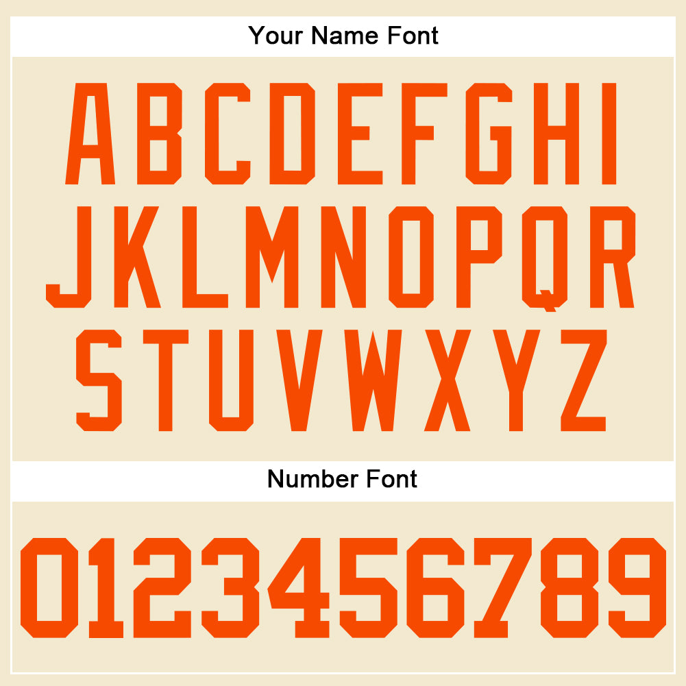 Custom Cream Orange Mesh Authentic Throwback Baseball Jersey