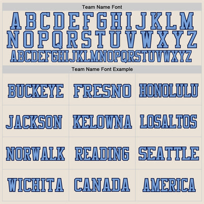 Custom Cream Light Blue-Navy Mesh Authentic Throwback Football Jersey