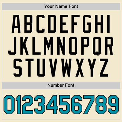 Custom Cream Teal-Black Authentic Throwback Baseball Jersey