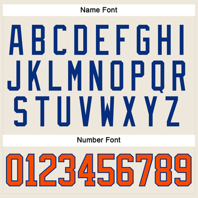 Custom Cream Orange-Royal Hockey Jersey