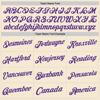 Custom Cream Purple Authentic Throwback Basketball Jersey