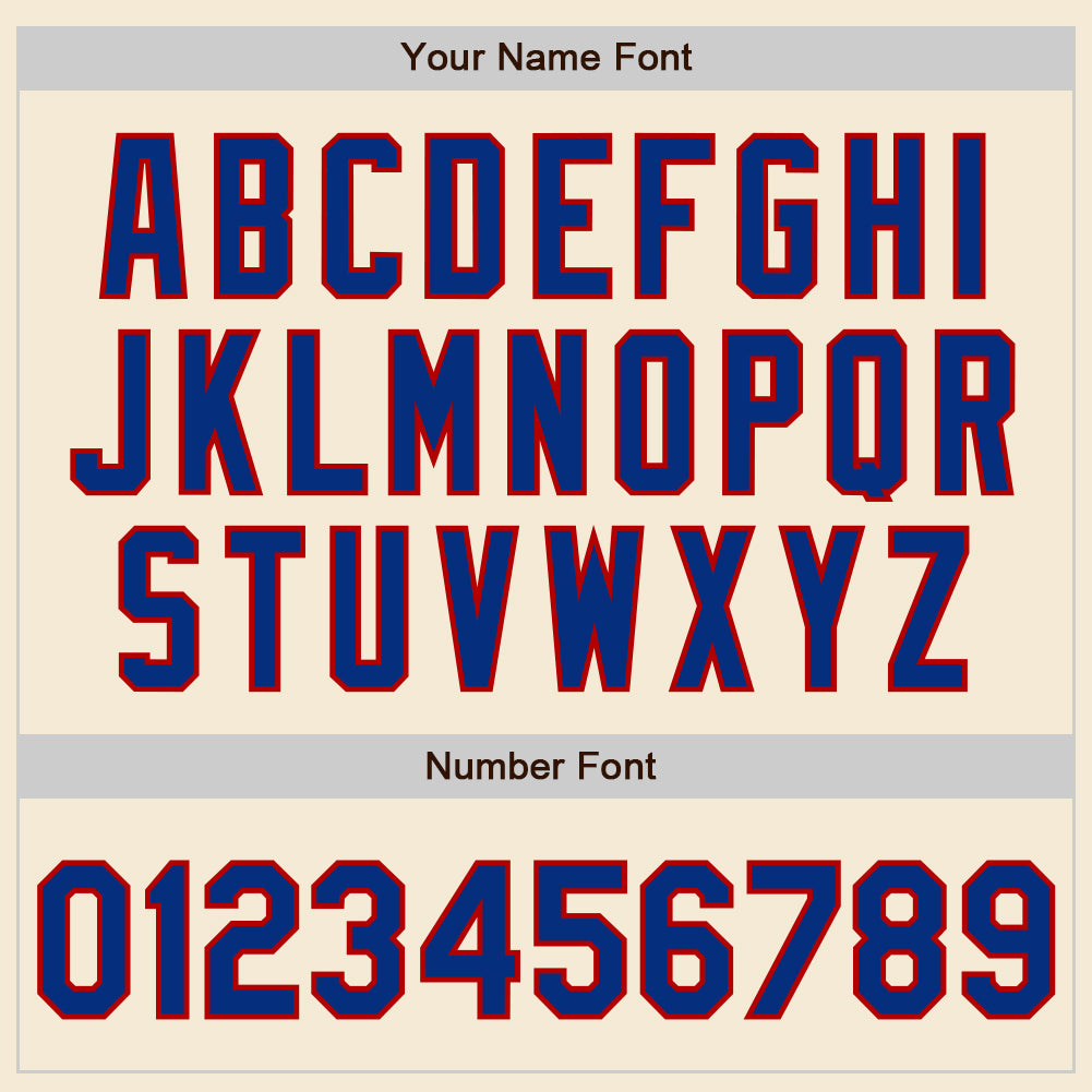 Custom Cream Royal-Red Authentic Baseball Jersey