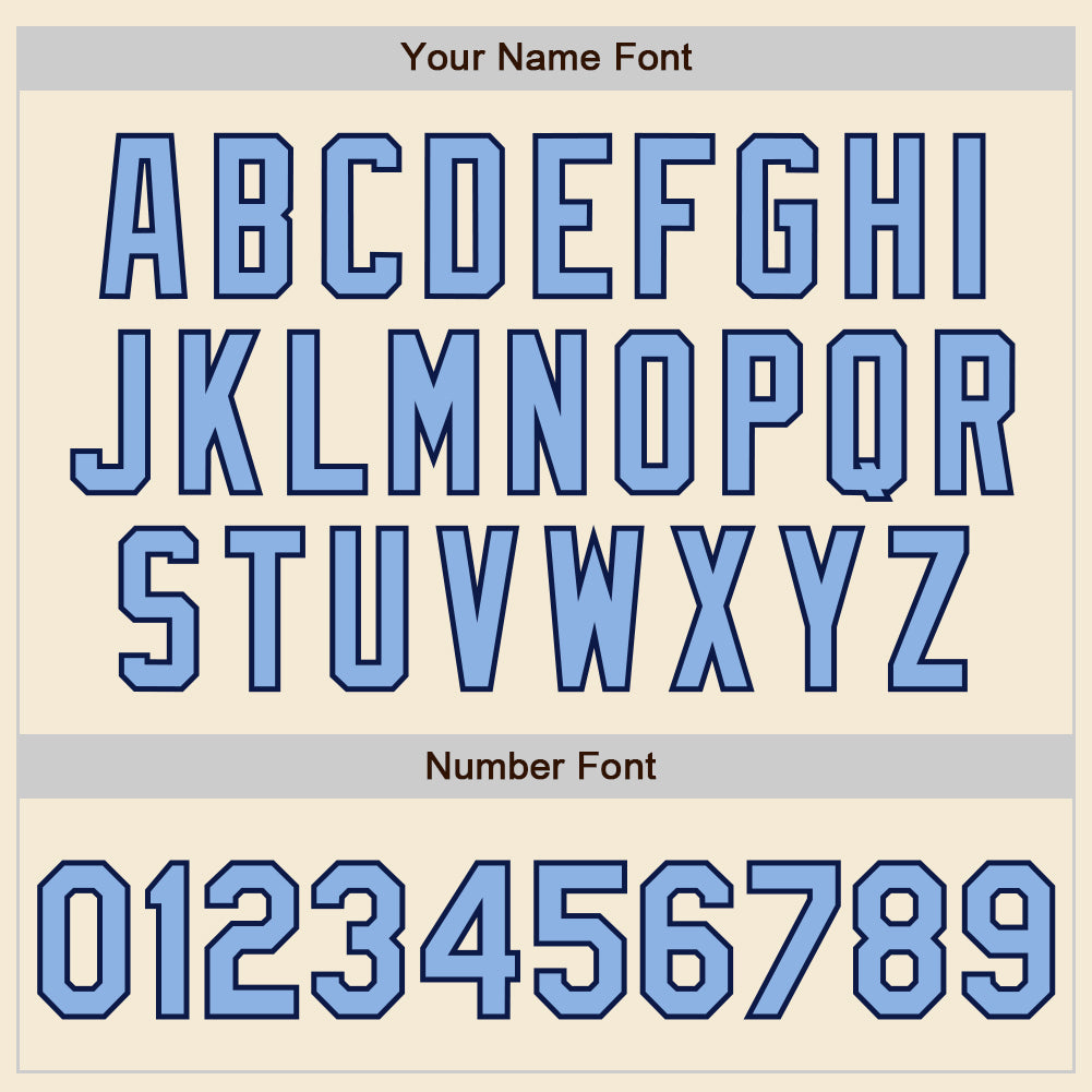 Custom Cream Light Blue-Navy Authentic Baseball Jersey