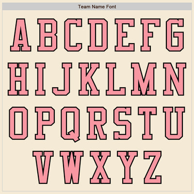 Custom Cream Medium Pink-Black Authentic Baseball Jersey